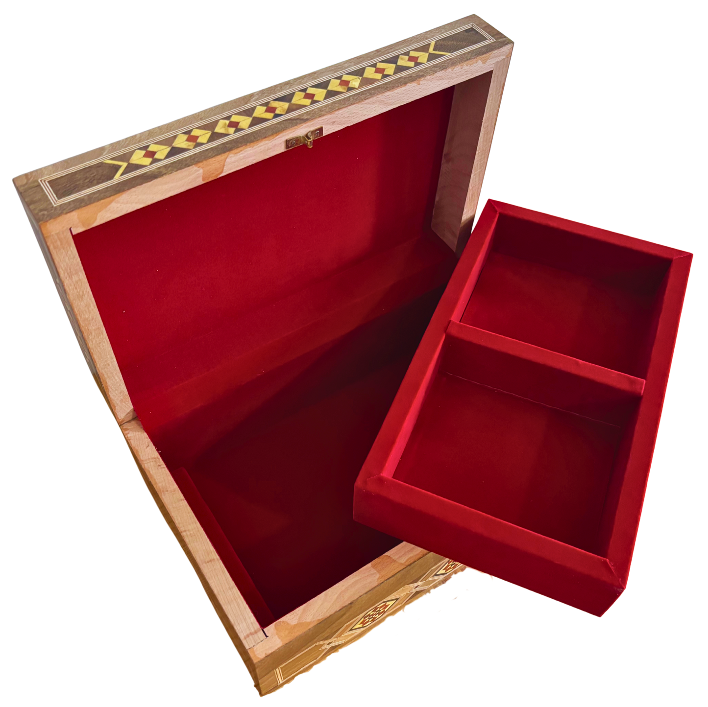 Kilitli Şam Mozaik Takı Kutusu – El Yapımı Zarif Eser