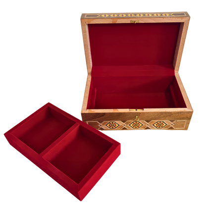 Kilitli Şam Mozaik Takı Kutusu – El Yapımı Zarif Eser