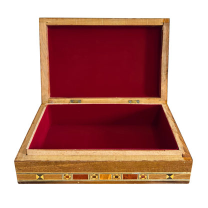 Şam Mozaik Ahşap Takı Kutusu – El Yapımı Doğu Sanatı