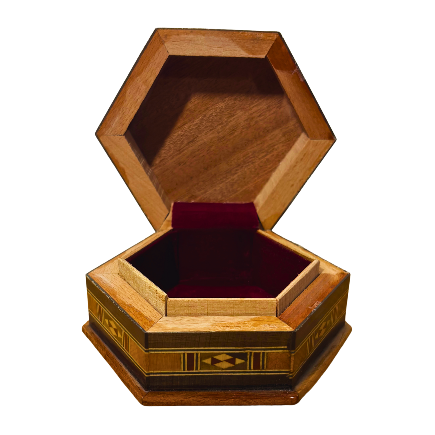 Şam El Yapımı Mozaik Kutu – Geleneksel Sanat & Kadife İç Yüzey