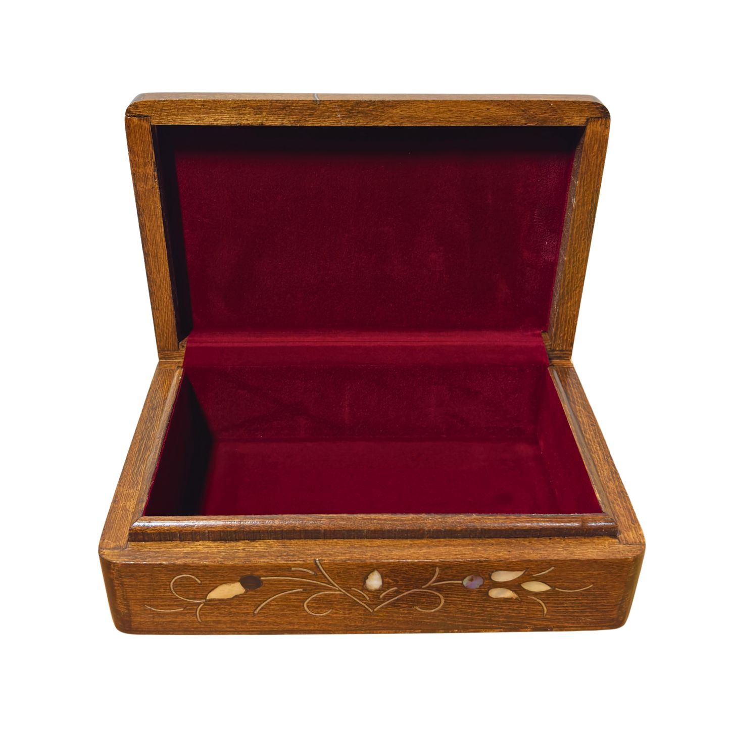 Handgefertigte Luxusbox aus Damaskus – Perlmutt & Samteleganz