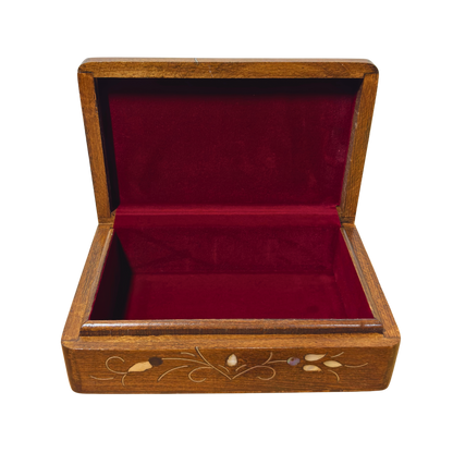 Handgefertigte Luxusbox aus Damaskus – Perlmutt & Samteleganz