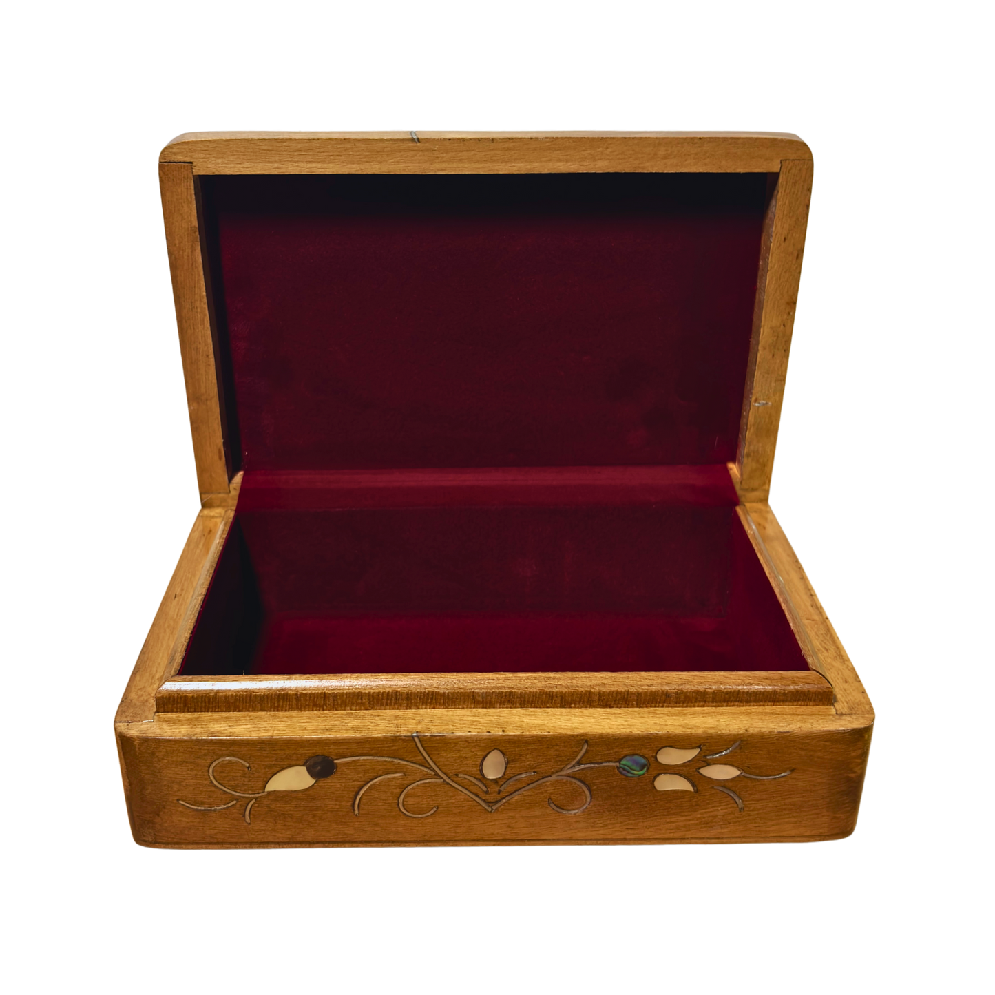 Handgefertigte Luxusbox aus Damaskus – Perlmutt & Samteleganz