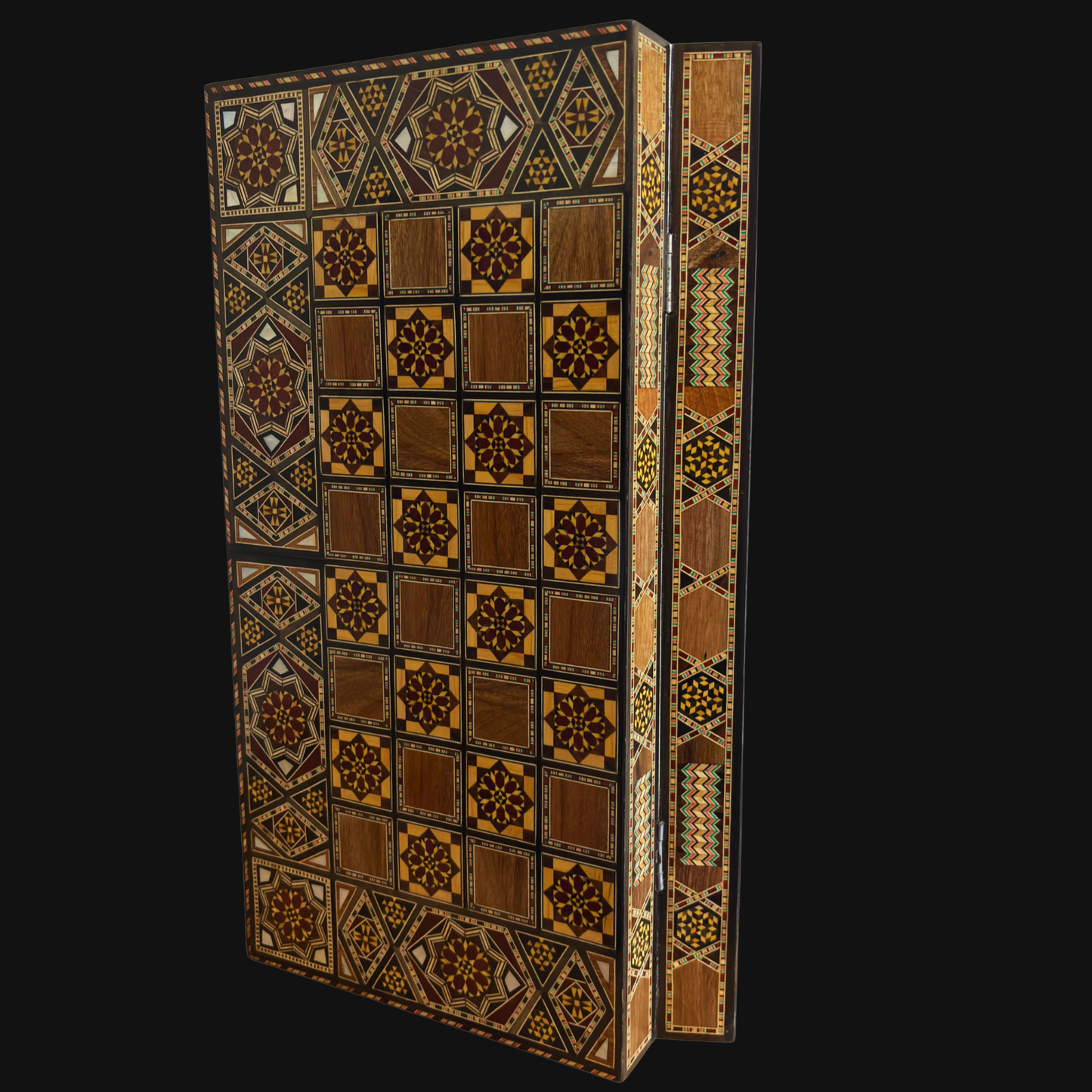 Gaby Al Dayeh Tarafından El Yapımı Şam İşlemeli Tavla ve Satranç Masası – Sedef Kakmalı Başyapıt