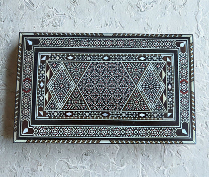 1970 Vintage Şam Takı Kutusu – El Yapımı Ahşap Hazine