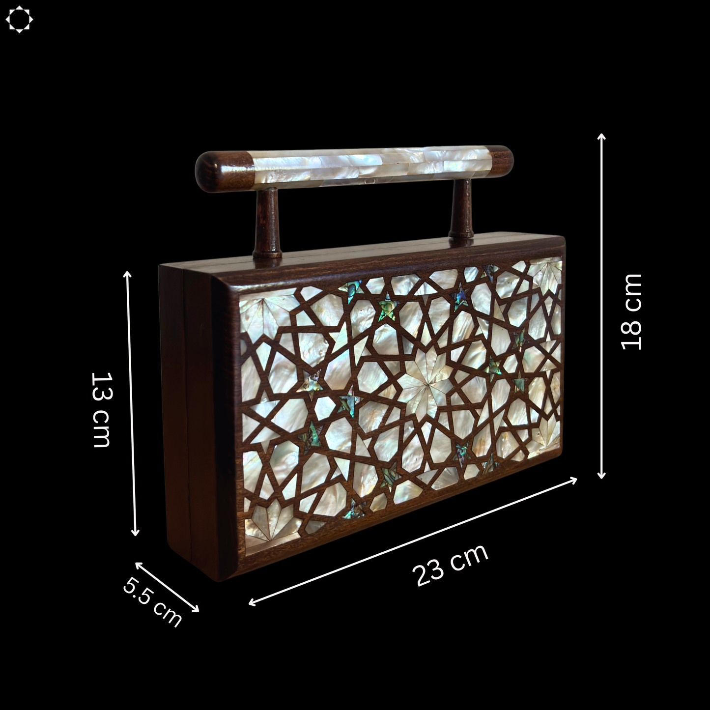 Falak – Lüks Şam El Çantası, Sedef İşleme ve Brokar Astar