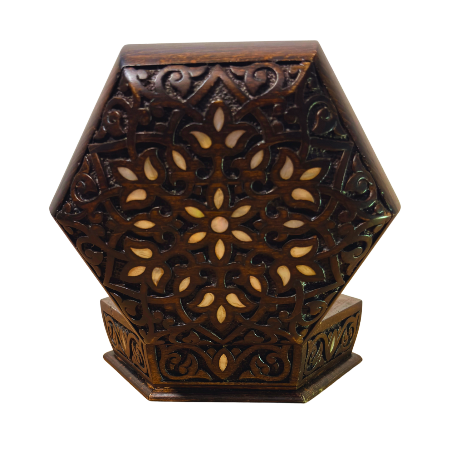 Scatola di Lusso Intagliata a Mano – Madreperla & Velluto