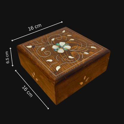 Damasceńska Szkatułka Luksusowa – Masa Perłowa & Aksamit