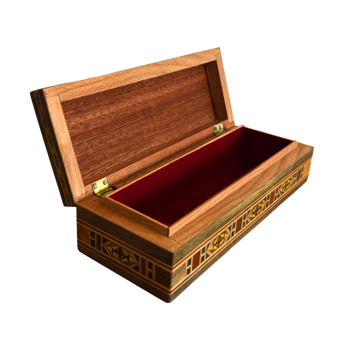 Şam Mozaik Kalem, Takı ve Tesbih Kutusu – Sedef Kakmalı El Yapımı