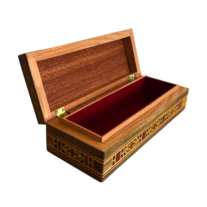 Şam Mozaik Kalem, Takı ve Tesbih Kutusu – Sedef Kakmalı El Yapımı