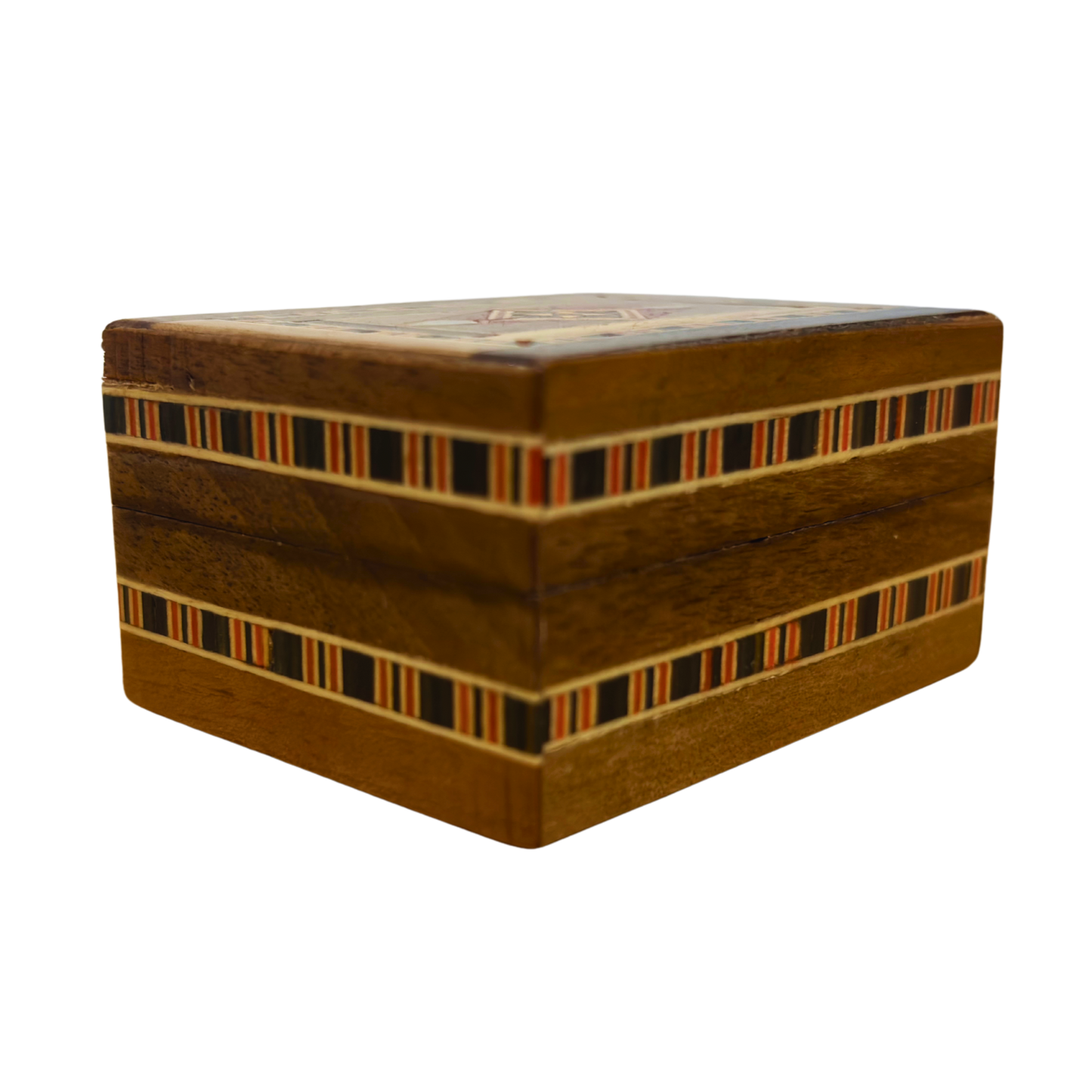 Şam El Yapımı Mozaik Yüzük Kutusu – Kadife İç Yüzey