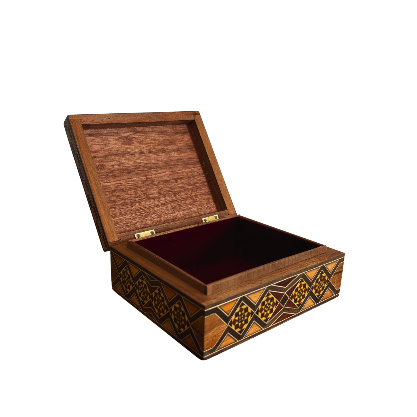 Usta Gaby Al Dayeh’ten Şam Mozaik Kutusu – Sedef ve Kadife İç Kaplama