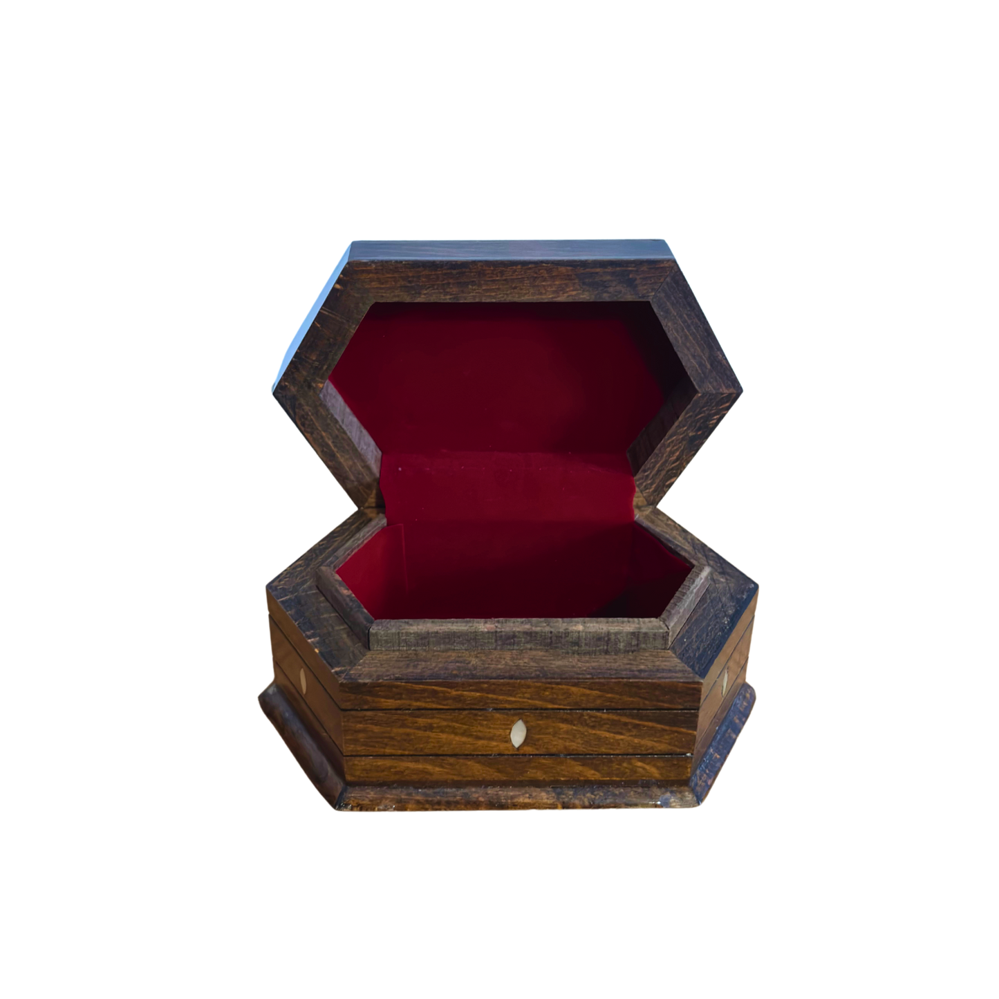 El Oyması Kayın Ahşap Kutu – Sedef ve Kadife Astar, Zamansız Doğu Tasarımı