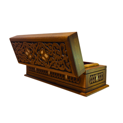 Scatola di Lusso Intagliata a Mano – Madreperla & Velluto