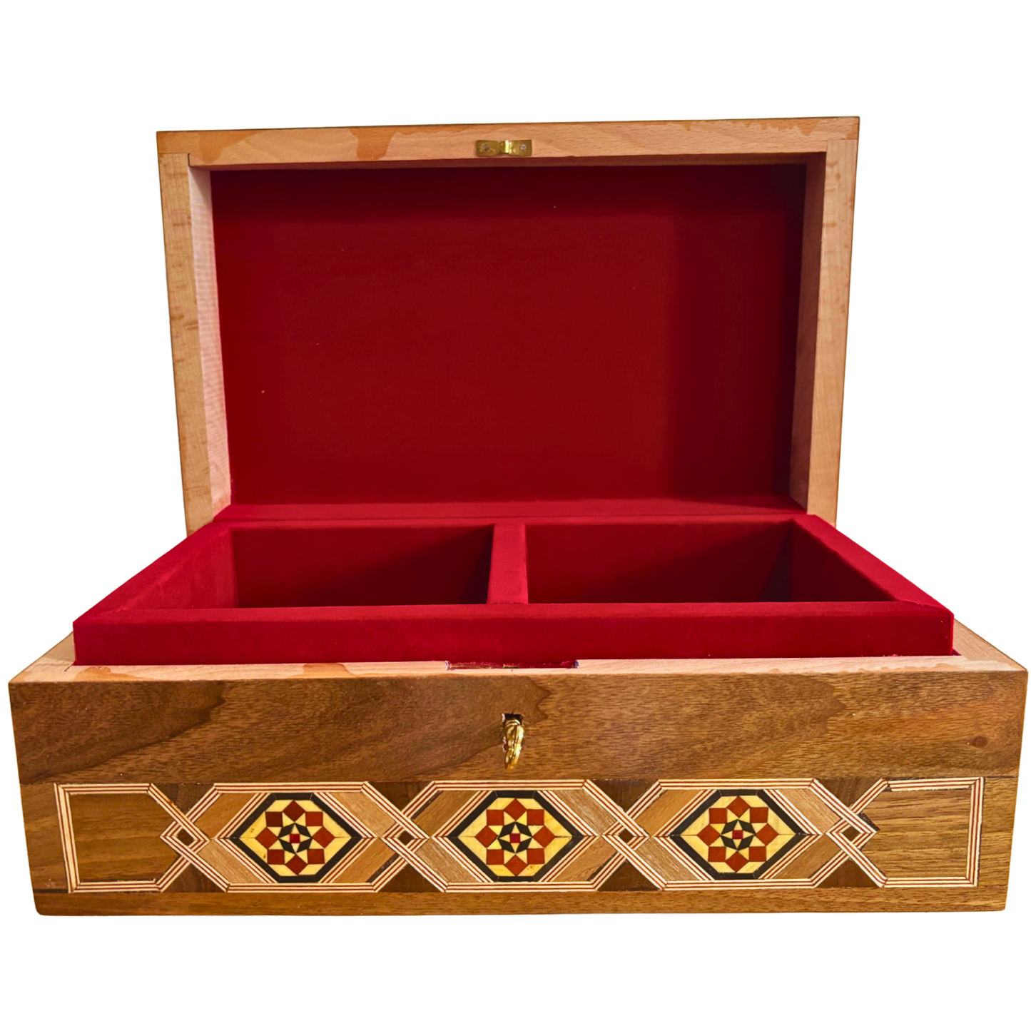 Kilitli Şam Mozaik Takı Kutusu – El Yapımı Zarif Eser