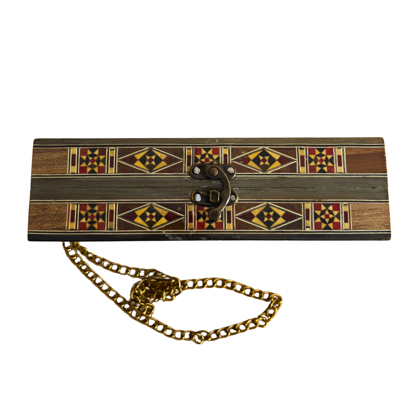 Şam Mozaik El Çantası – Sedef İşlemeli ve Kadife Astarla El Yapımı Zarafet