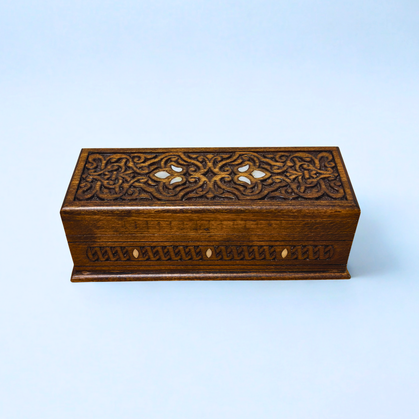 El Oyma Lüks Şam Kutusu – Sedef & Kadife Zarafeti