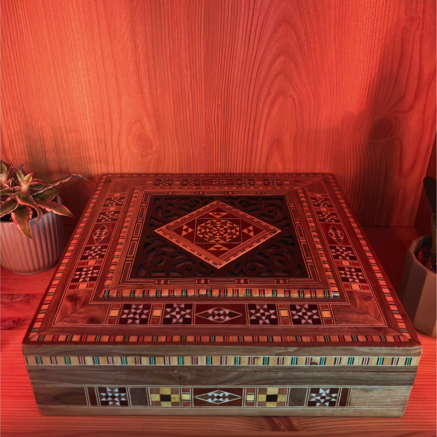 Şam Mozaik Mücevher Sandığı – Kadife Astarlı Zarafet