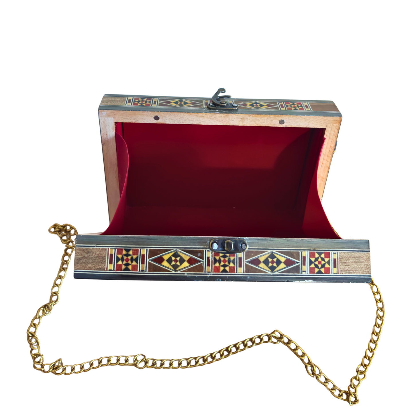 Şam Mozaik El Çantası – Sedef İşlemeli ve Kadife Astarla El Yapımı Zarafet