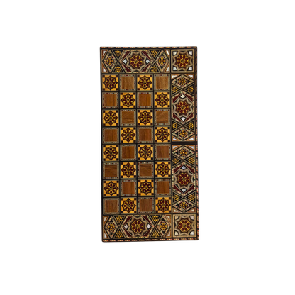 Gaby Al Dayeh Tarafından El Yapımı Şam İşlemeli Tavla ve Satranç Masası – Sedef Kakmalı Başyapıt