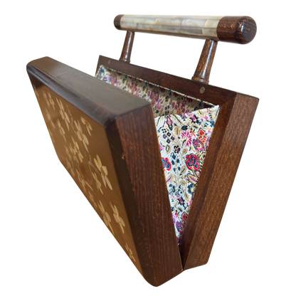 Yasmine – Lüks Şam El Çantası, Sedef İşleme & Brokar Astar