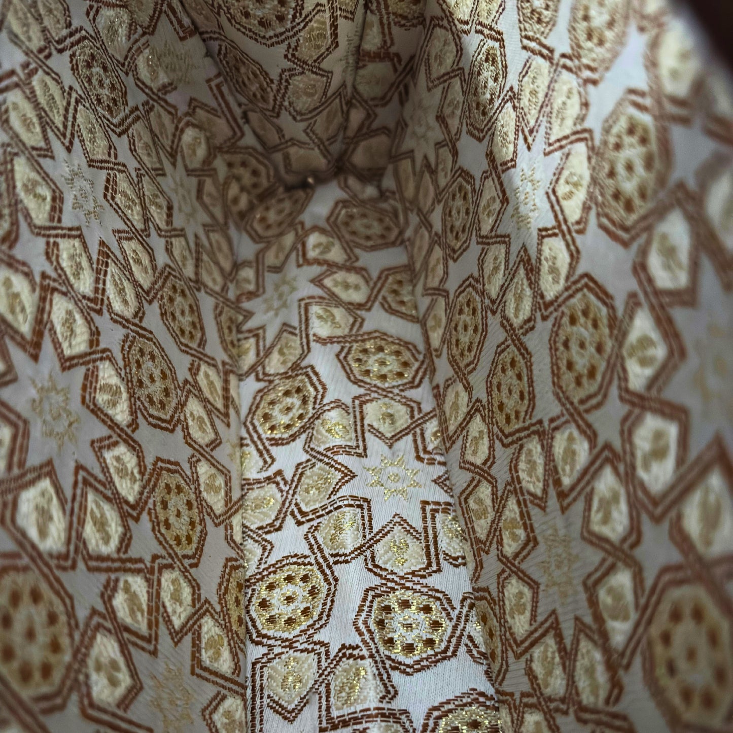 Zenobia – İnci Kakmalı & Brokar Astarı ile Lüks Dimaşk Mozaik Ahşap Clutch Çanta