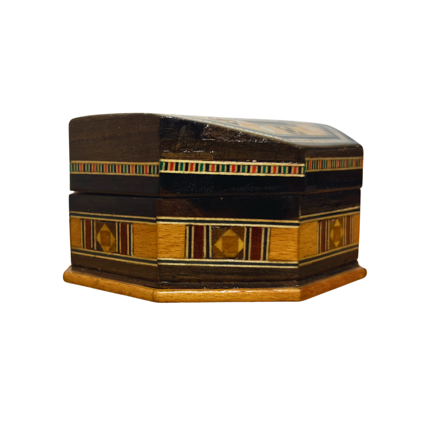 Handcrafted Mosaic Box – Traditional Damascus Art & Velvet Interior