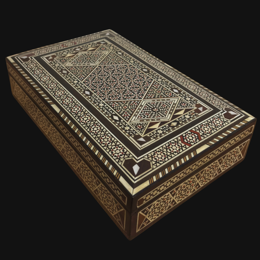 1970 Vintage Şam Takı Kutusu – El Yapımı Ahşap Hazine