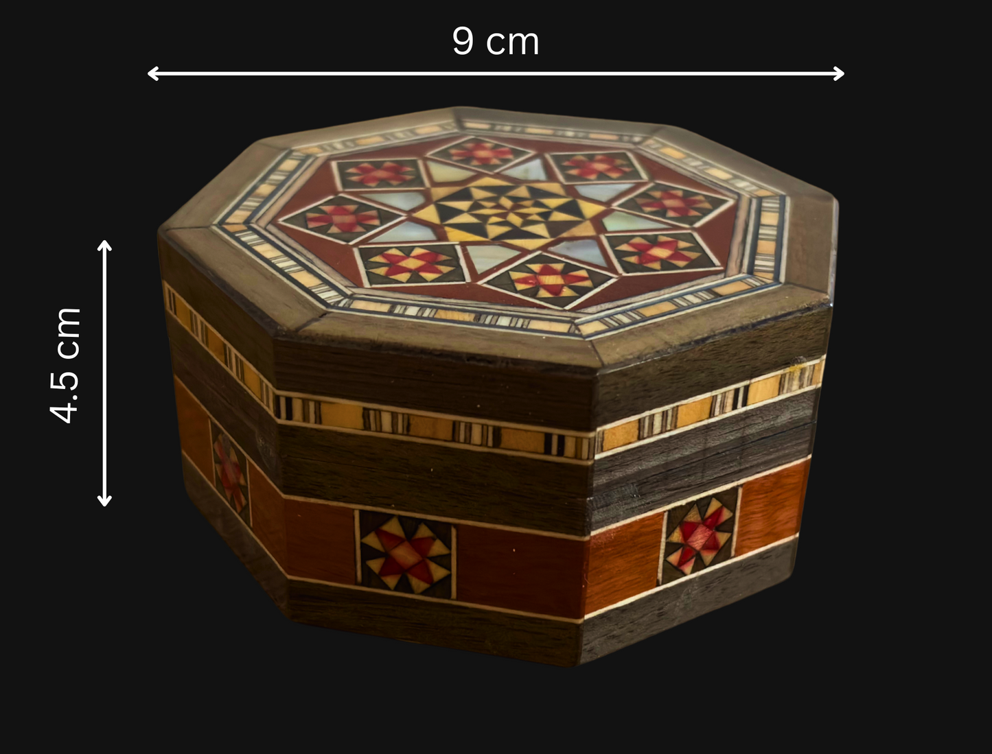 Şam Mozaik Takı Kutusu – Sedef Kakmalı El Yapımı