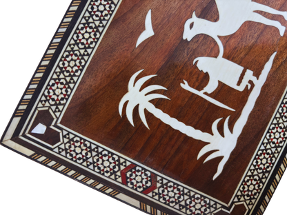 1970 Vintage Deve Mozaik Kutusu – El Yapımı Doğu Sanatı