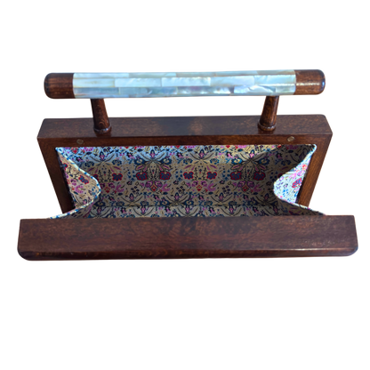 Yasmine – Lüks Şam El Çantası, Sedef İşleme & Brokar Astar