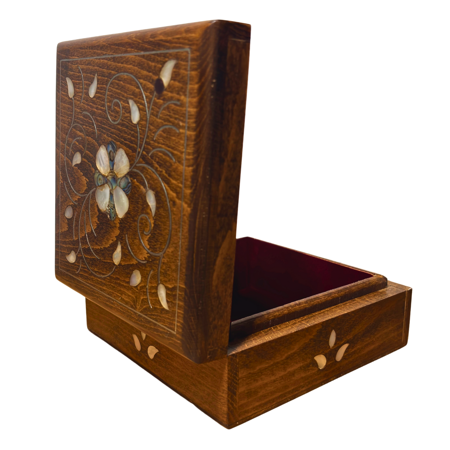 Damasceńska Szkatułka Luksusowa – Masa Perłowa & Aksamit