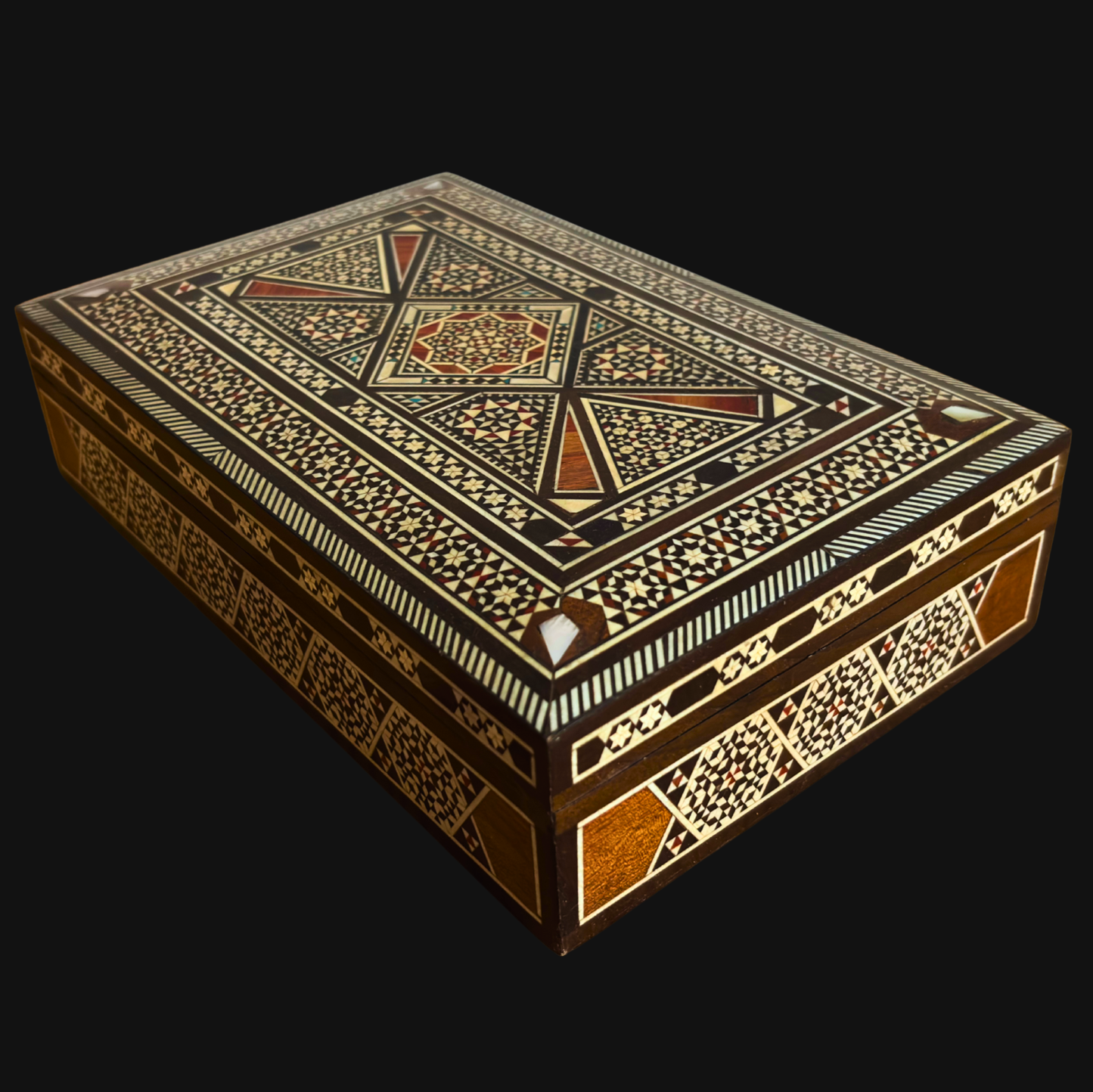 1970 Vintage Şam Takı Kutusu – Sedef Kakma Sanatı