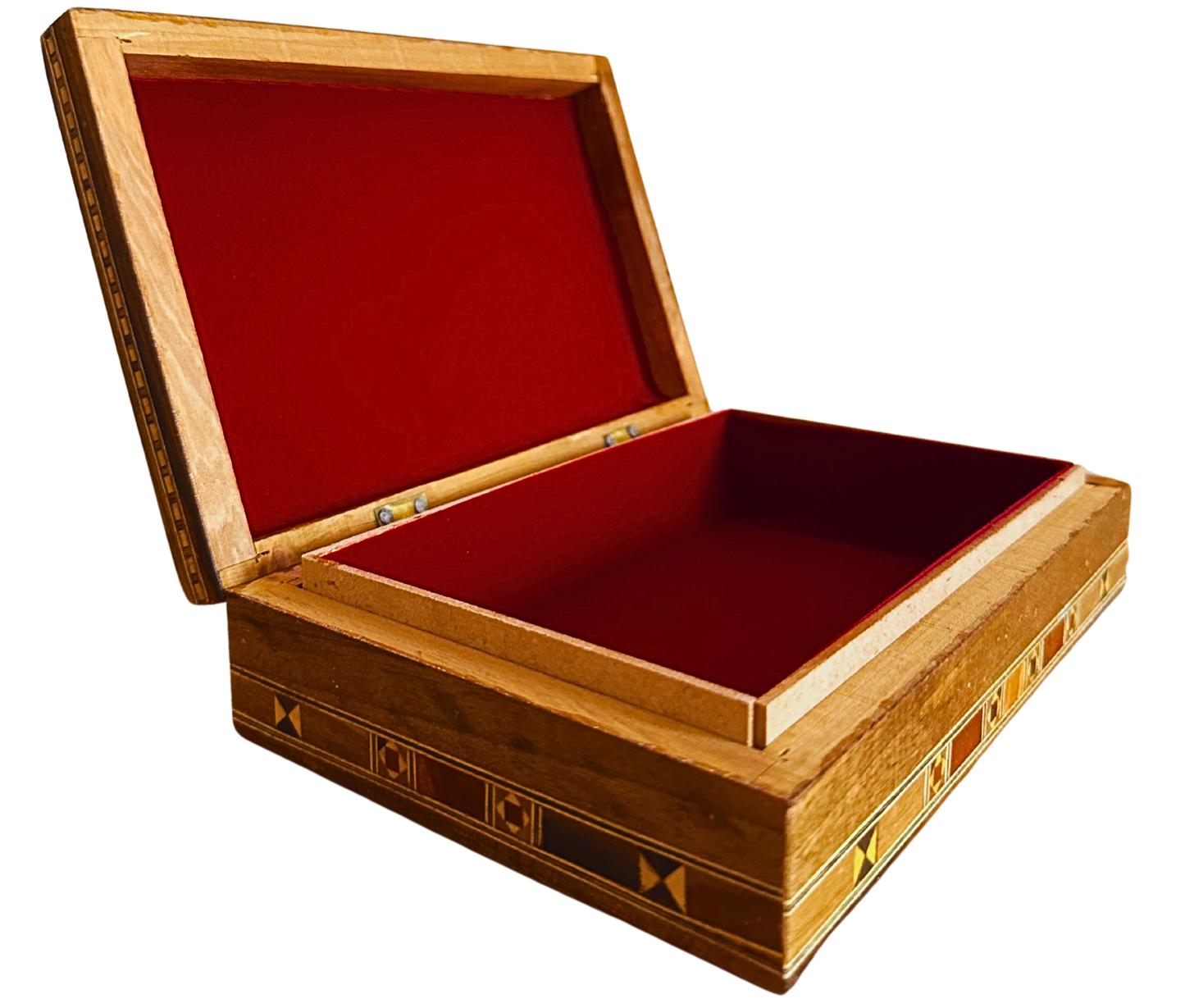 Şam Mozaik Ahşap Takı Kutusu – El Yapımı Doğu Sanatı