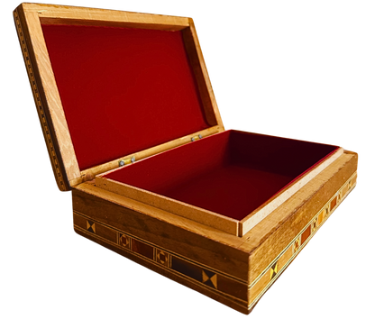 Şam Mozaik Ahşap Takı Kutusu – El Yapımı Doğu Sanatı