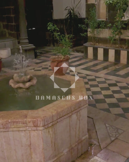 Yasmine – Lüks Şam El Çantası, Sedef İşleme & Brokar Astar